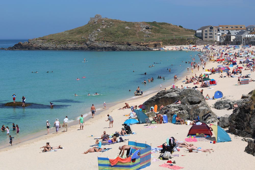 Porthmeor Beach And The Island St Ives Beautiful England Photos Porthmeor Beach And The Island St Ives Beautiful England Photos