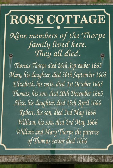 Plague Victims Plaque Rose Cottage Plague Cottages Eyam